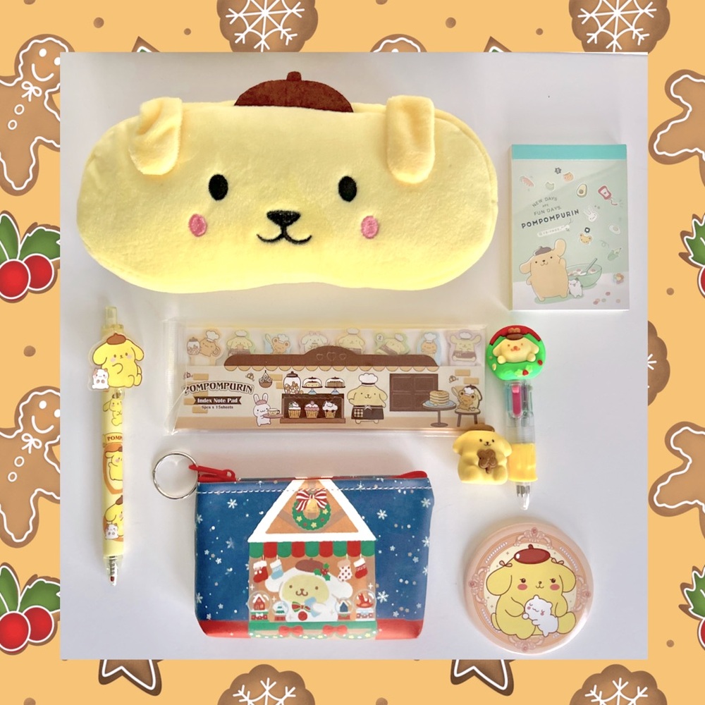 💛Pompompurin Adorable Christmas Stocking Stuffer 8-Piece Mini Bundle
